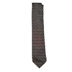 Gucci Mens Black White Knight Silk Necktie